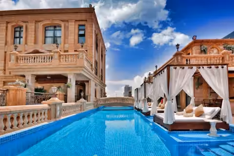 Villa Ondine with a pool and cabana